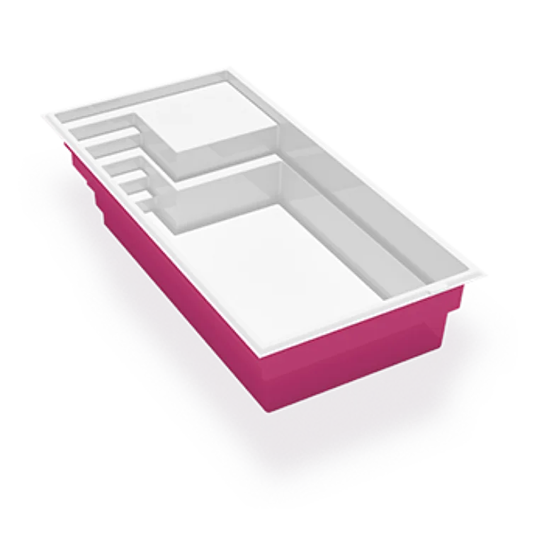 3D render of the Azoria Perla fibreglass pool shell