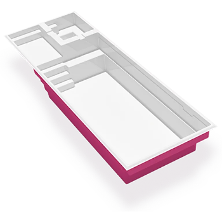 3D render of the Azoria Sapphire fibreglass pool shell