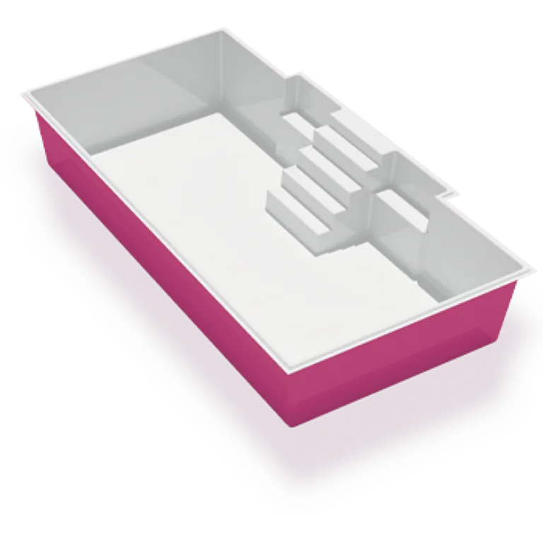 3D render of the Azoria Britannia fibreglass pool shell