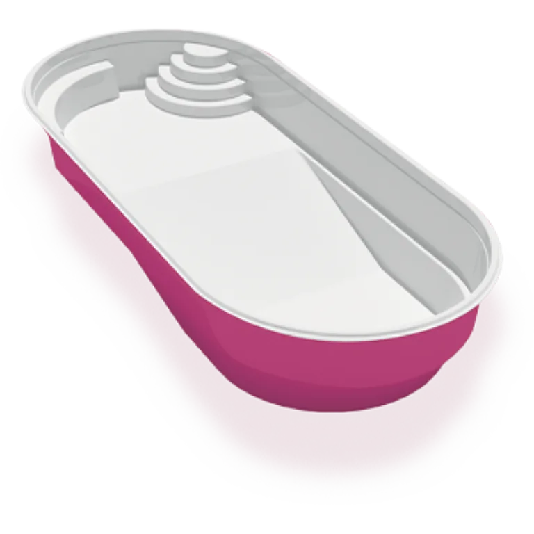 3D render of the Azoria Florencia fibreglass pool shell