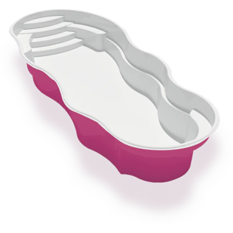 3D render of the Azoria Oka fibreglass pool shell