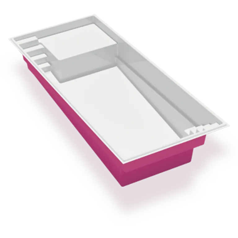 3D render of the Azoria South Hampton fibreglass pool shell